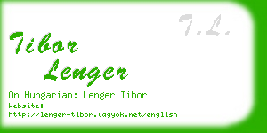 tibor lenger business card